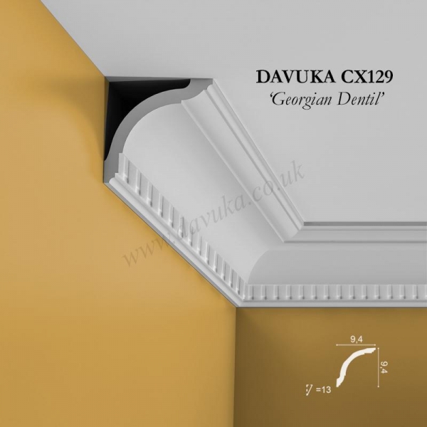 CX129 'Caressed dentil' coving