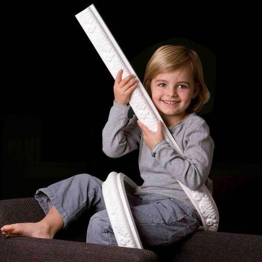 Child with flexible dado rail