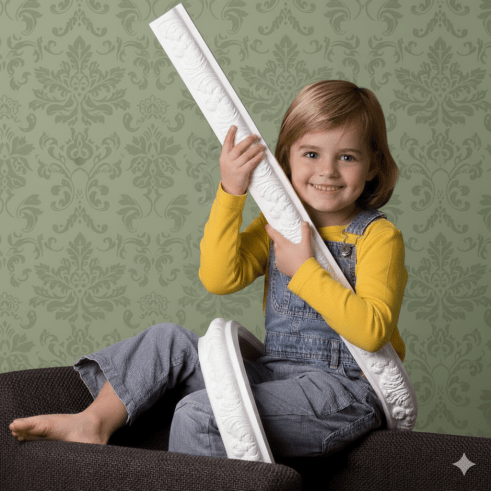 Child with a flexible dado panel rail section